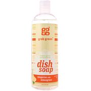 Liquid Dish Soap, Tangerine with Lemongrass, 16 oz (473 ml), Grab Green
