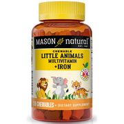 Little Animals Chewables with Iron, 120 Tablets, Mason Natural
