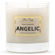 Luxury Candle - Angelic Vanilla Sandalwood, 8.5 oz, De Soap Boutique