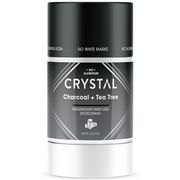 Magnesium Enriched Deodorant Stick, Charcoal + Tea Tree, 2.5 oz, Crystal Body Deodorant