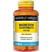Magnesium Gluconate 550 mg, 100 Tablets, Mason Natural