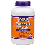 Magnesium Malate 1000mg Vegetarian 180 Tabs, NOW Foods
