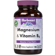 Magnesium Plus Vitamin B6, 90 Vegetable Capsules, Bluebonnet Nutrition