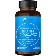 Maximum Strength Biotin 10,000 mcg, 50 Rapid Release Softgels, Vitamin World