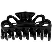 Medium Double Loop Hair Clamp - Gardenia - Black, 1 ct, DiPrima Beauty