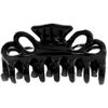 Medium Double Loop Hair Clamp - Gardenia - Black