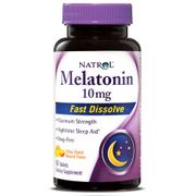 Melatonin 10 mg Fast Dissolve - Citrus Punch, Value Size, 100 Tablets, Natrol