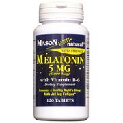 Melatonin 5 mg, 120 Tablets, Mason Natural