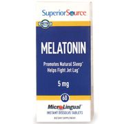 Melatonin 5 mg, 60 Instant Dissolve Tablets, Superior Source