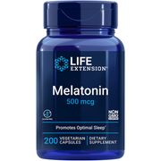 Melatonin 500 mcg, 200 Vegetarian Capsules, Life Extension