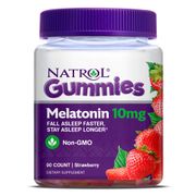 Melatonin Gummies 10 mg Chewable - Strawberry Flavor, 90 Gummies, Natrol