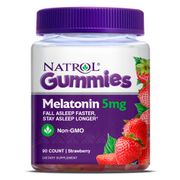 Melatonin Gummies 5 mg Chewable - Strawberry Flavor, 90 Gummies, Natrol