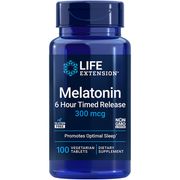 Melatonin 6 Hour Timed Release, 300 mcg, 100 Vegetarian Tablets, Life Extension
