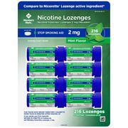 Member's Mark Nicotine Lozenges 2 mg, Mint Flavor, 27 ct x 8 Pack