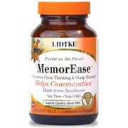 MemorEase, Promotes Clear Thinking & Sharp Memory, 60 Softgels, Lidtke