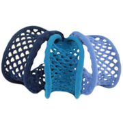 Mesh Hair Elastic - Paris - Assorted (Indigo, Aqua, Smoke Blue), 3 ct Per Card, DiPrima Beauty