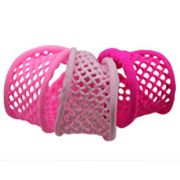 Mesh Hair Elastic - Paris - Assorted (Pink, Bubble Gum, Fushia), 3 ct Per Card, DiPrima Beauty