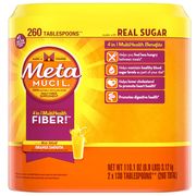 Metamucil MultiHealth Fiber Supplement, Orange Smooth with Real Sugar, 260 Servings