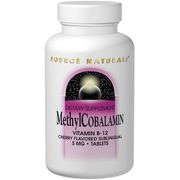 Methylcobalamin 5 mg Sublingual Cherry, 120 Tablets, Source Naturals