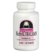 Methylcobalamin Vitamin B12 (Vitamin B-12) Sublingual Cherry 1mg 60 tabs from Source Naturals
