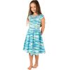 Girl's Dress, 100% Cotton, Aqua
