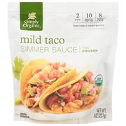 Mild Taco Simmer Sauce for Chicken, 8 oz, Simply Organic