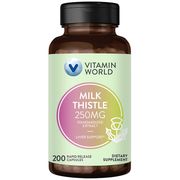 Milk Thistle 250 mg, Value Size, 200 Rapid Release Capsules, Vitamin World