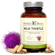 Milk Thistle, 60 Vegan Capsules, Herbal Roots