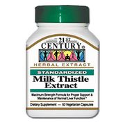Milk Thistle Extract 60 Vegetarian Capsules, 21st Century Health Care