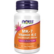 MK-7 Vitamin K-2, Extra Strength 300 mcg, 60 Veg Capsules, NOW Foods