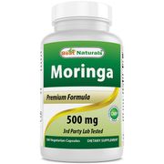 Moringa 500 mg, 180 Vegetarian Capsules, Best Naturals