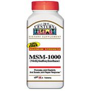MSM 1000 mg 180 Tablets, 21st Century Health Care