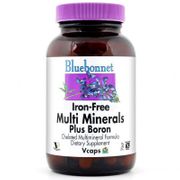 Multi Minerals Plus Boron, Iron Free, 90 Vcaps, Bluebonnet Nutrition
