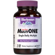 Multi One Formula, Single Daily Multivitamin & Multimineral, Iron Free, 60 Vegetable Capsules, Bluebonnet Nutrition