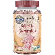 mykind Organics Kids Multi Organic Fruit + Vitamins Gummies, Cherry Flavor, 120 Vegan Gummy Bears, Garden of Life