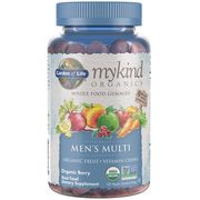 mykind Organics Men's Multi Organic Fruit + Vitamin Chews, Organic Berry Flavor, 120 Vegan Gummy Drops, Garden of Life