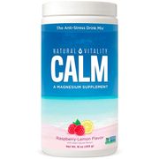 Natural Calm, Relaxing Magnesium Supplement - Raspberry Lemon Flavor, 16 oz, Natural Vitality
