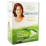 Natural Hair Color & Conditioner, Color The Gray, Mahogany, 7 oz, Light Mountain Henna