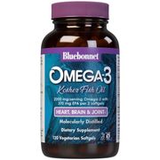 Natural Omega-3 Kosher Fish Oil, 120 Vegetarian Softgels, Bluebonnet Nutrition