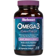Natural Omega-3 Kosher Fish Oil, 60 Vegetarian Softgels, Bluebonnet Nutrition
