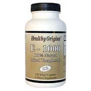 Natural Vitamin E-1000IU, Mixed Tocopherols, 120 SoftGels, Healthy Origins