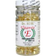 Natural Vitamin E 400 IU, 200 Softgels, Dr. Kobe