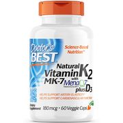 Natural Vitamin K2 MK-7 180 mcg Plus D3 1000 IU, 60 Veggie Caps, Doctor's Best