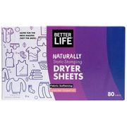 Naturally Static-Stomping Dryer Sheets, Fabric Softening, Lavender Grapefruit, 80 ct, Better Life Green Cleaning
