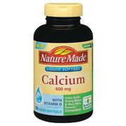 Nature Made Calcium Liquid Softgel (600 mg + D), 100 Softgels