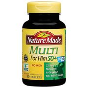 Nature Made Multi For Him 50+, No Iron Multi-Vitamins, 90 Tablets