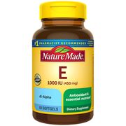 Nature Made Vitamin E 1000 IU (450 mg) Dl-Alpha, 60 Softgels