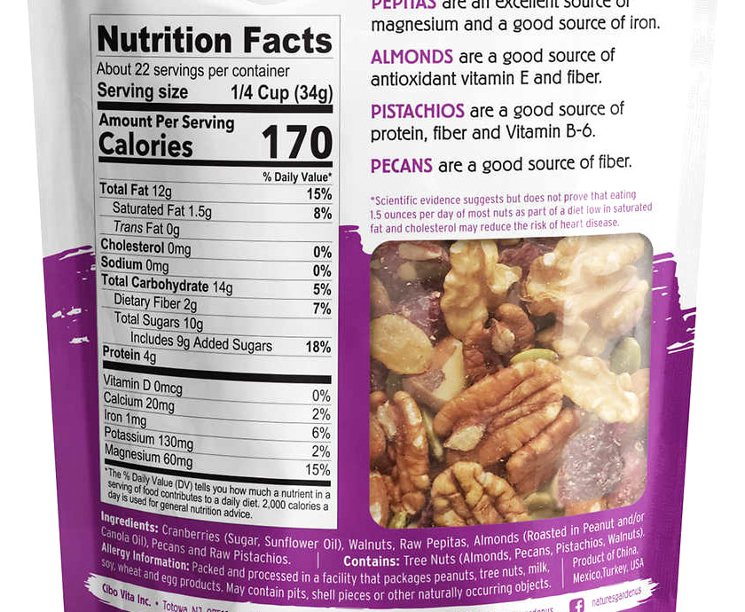 Nature's Garden Omega3 Deluxe Nut Mix, 26 oz (737 g) x 2 Pack