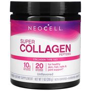 Super Collagen Peptides Powder, Unflavored, 7 oz (200 g), NeoCell