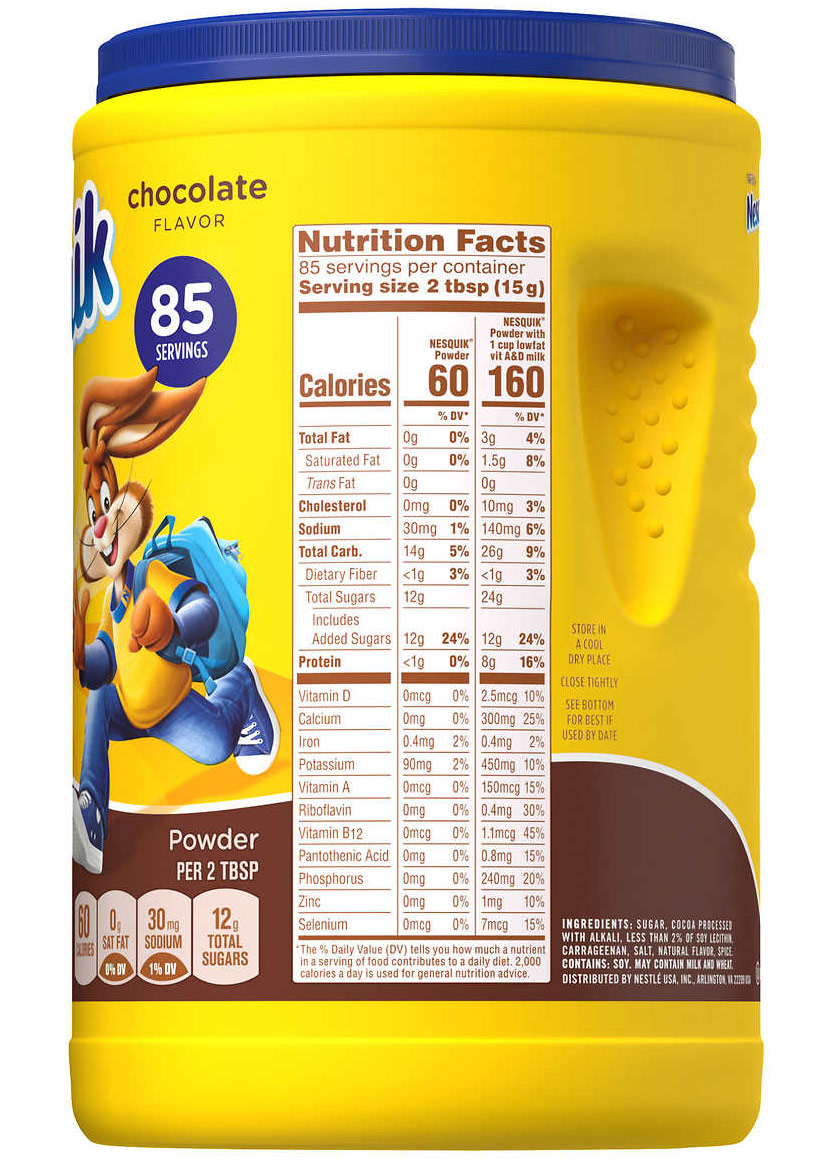 Nestle Nesquik Chocolate Drink Mix, 44.9 oz (2.81 lb)